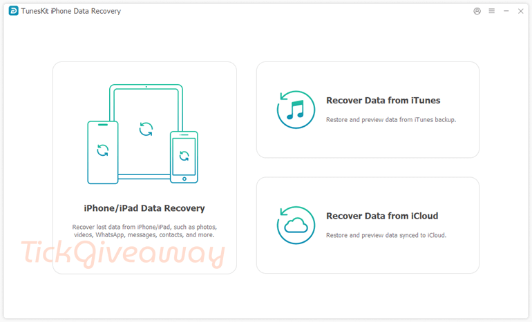 tuneskit iphone data recovery main screenshot
