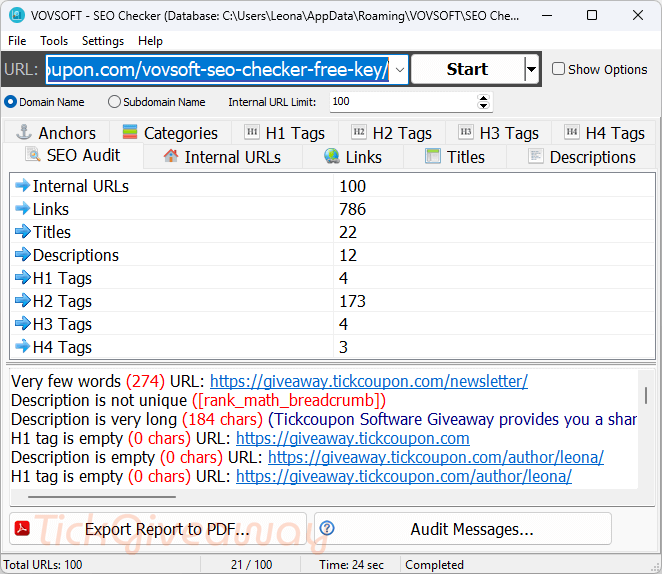 vovsoft seo checker license key free Vovsoft SEO Checker