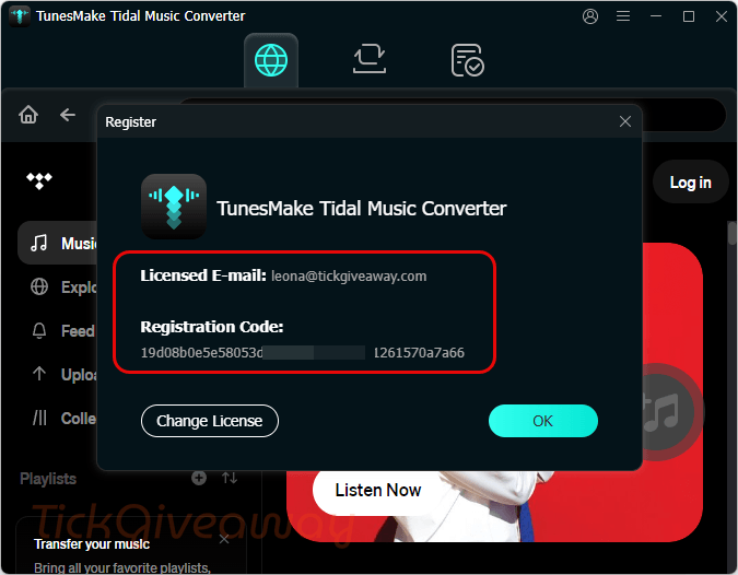 get tunesmake tidal music converter free