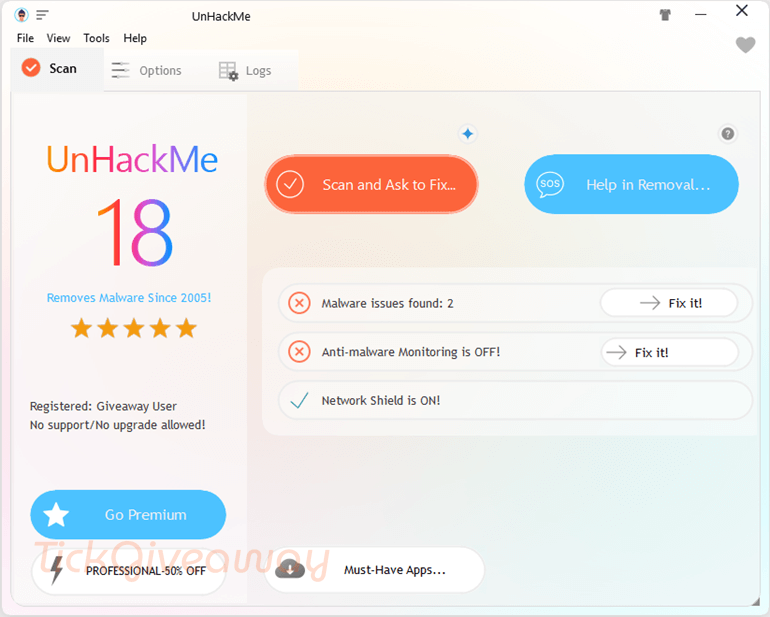 giveaway unhackme free code unhackme