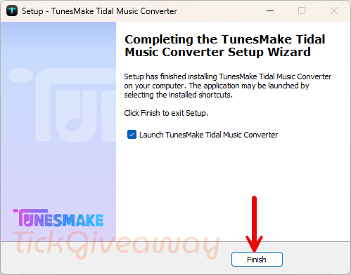 install tunesmake tidal music converter free