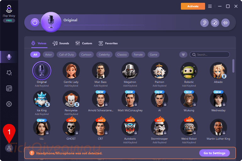 login itop voicy pro free