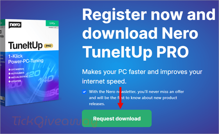 nero tuneitup pro giveaway page