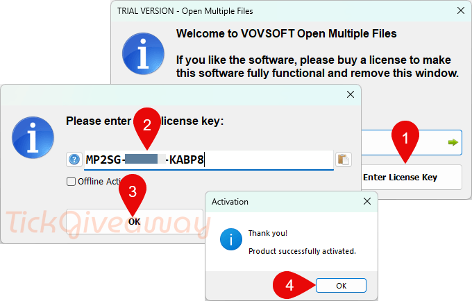 registervovsoft open multiple files key