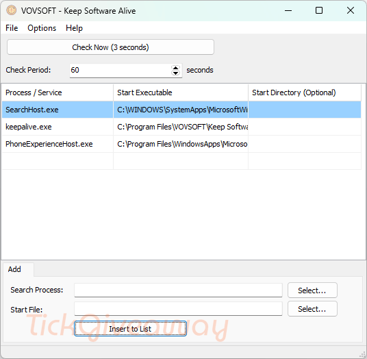VovSoft Keep Software Alive