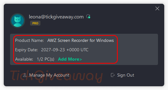 expiry date awz screen recorder key free