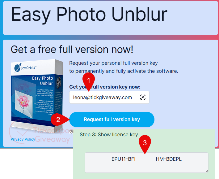 get softorbits easy photo unblur key free