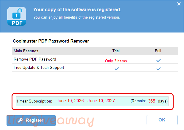 giveaway coolmuster pdf password remover free