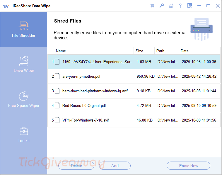 iReaShare Data Wipe 