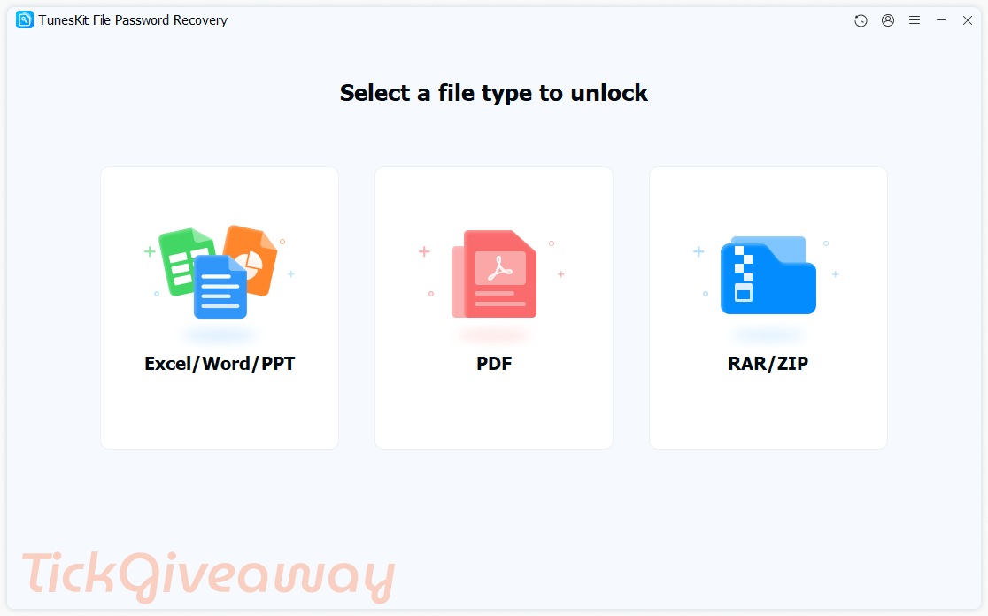tuneskit file password recovery screenshot