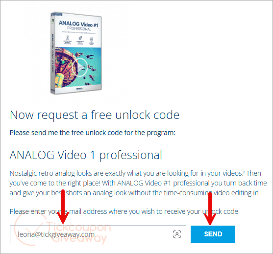analog video giveaway page