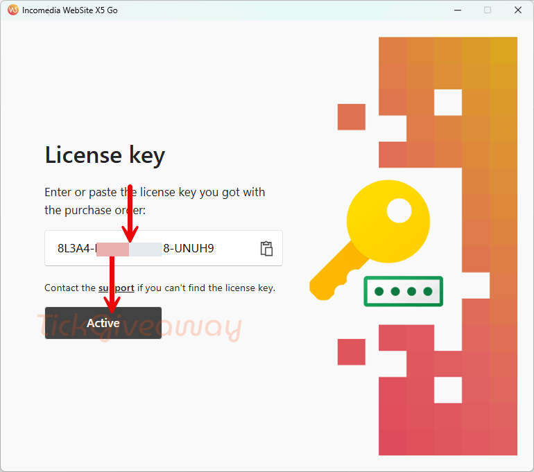 enter website x5 go key