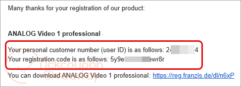 get analog video code