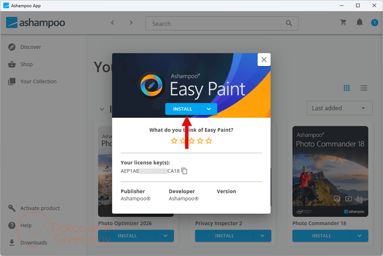 install ashampoo easy paint free