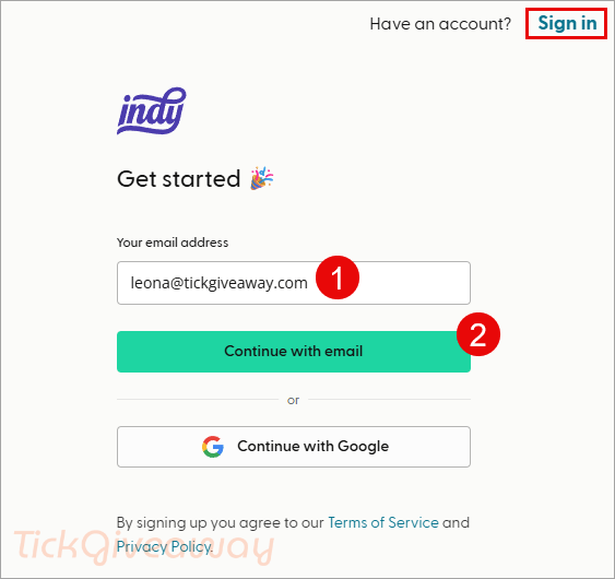 singup a indy account singup a indy account