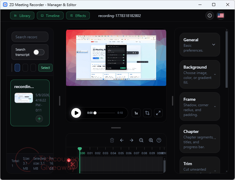 zd meeting recorder manager editor Vidmore Screen Recorder