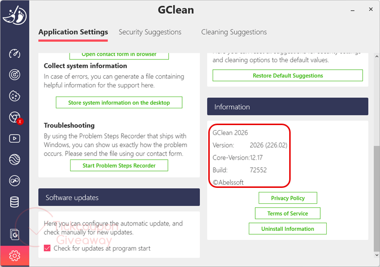 abelssoft gclean full giveaway download