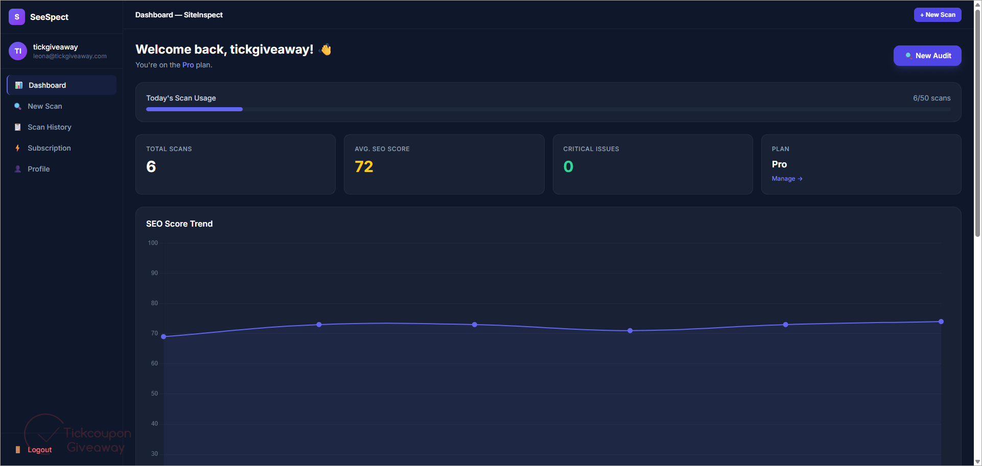seespect pro dashboard seespect pro dashboard