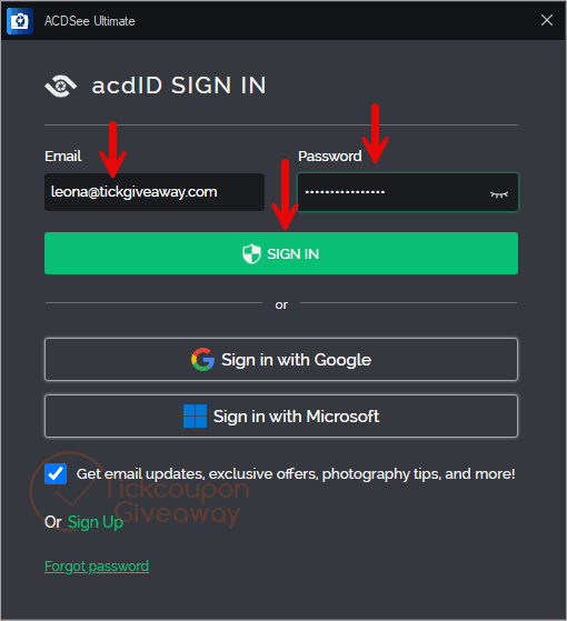 sign in acdsee ultimate pack