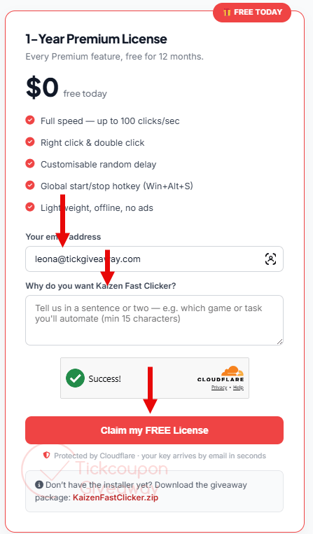 kaizen-fast-clicker-pro-giveaway-page