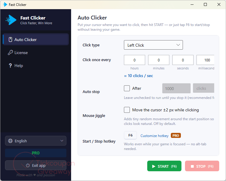 Kaizen Fast Clicker Pro Main screenshot
