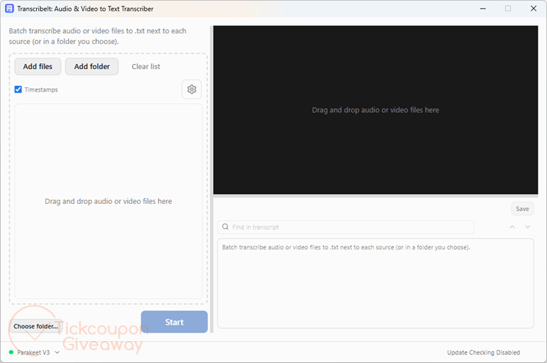 softorbits transcribeit main screenshot