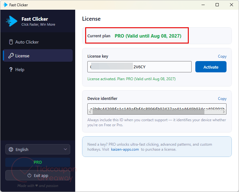 subscription kaizen fast clicker pro