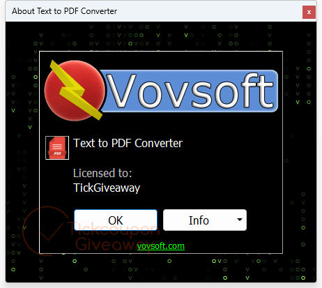 about vovsoft text to pdf converter free About Vovsoft Text to PDF Converter