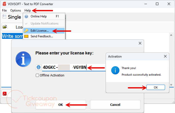 activate vovsoft text to pdf converter code Activate Vovsoft Text to PDF Converter Code