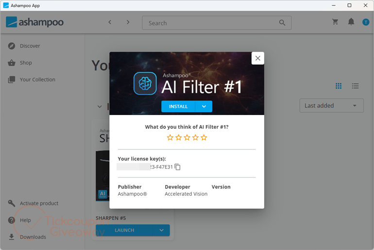 ashampoo ai filter installation