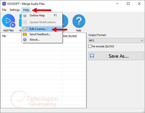 edit vovsoft merge audio files license
