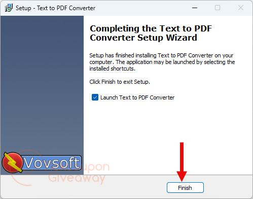 install vovsoft text to pdf converter Install Vovsoft Text to PDF Converter