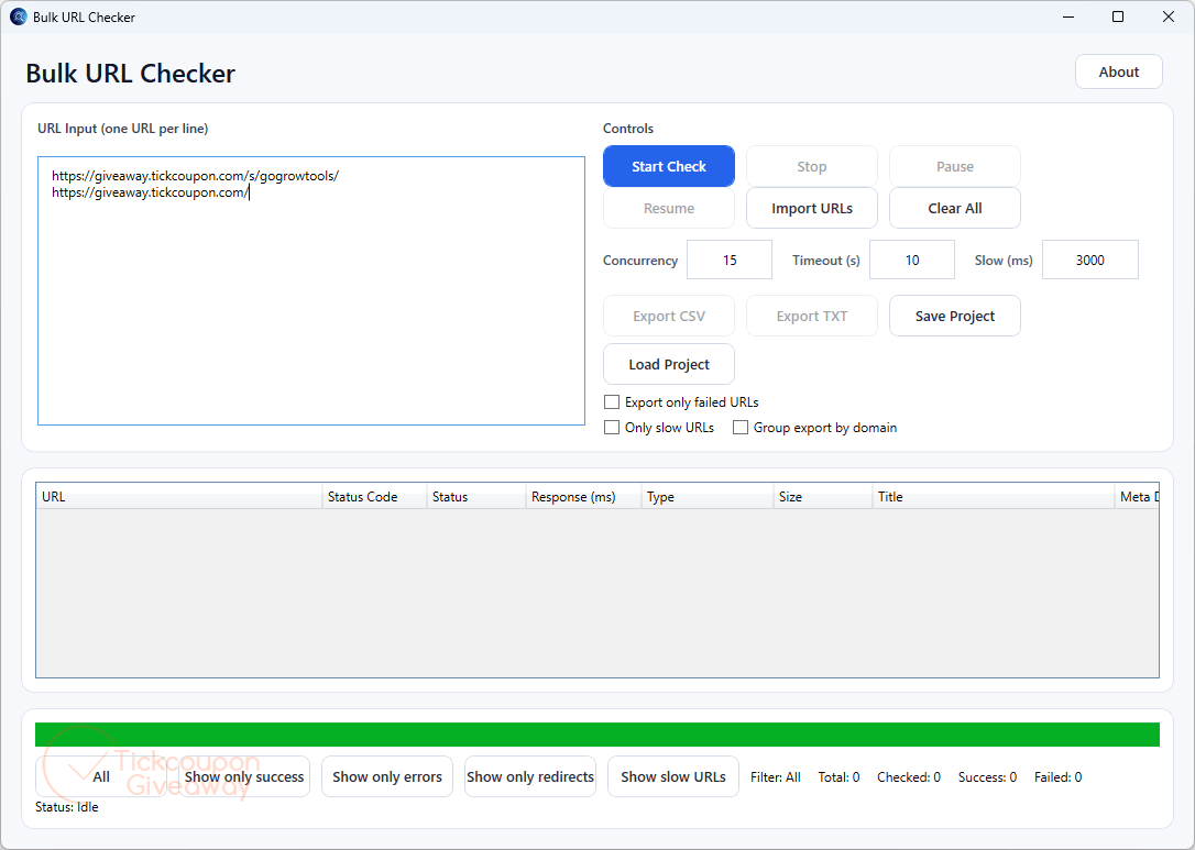 Bulk URL Checker