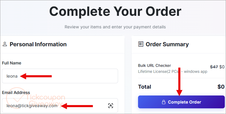 bulk url checker giveaway page