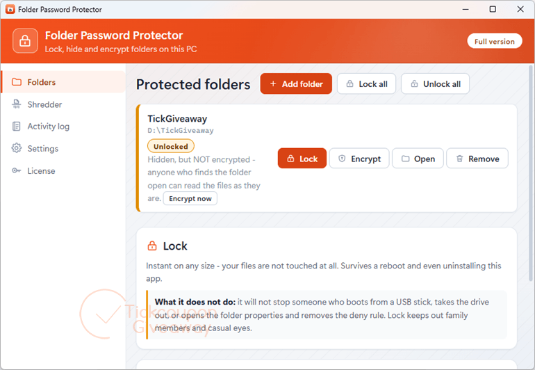 Folder Warden Free License Code