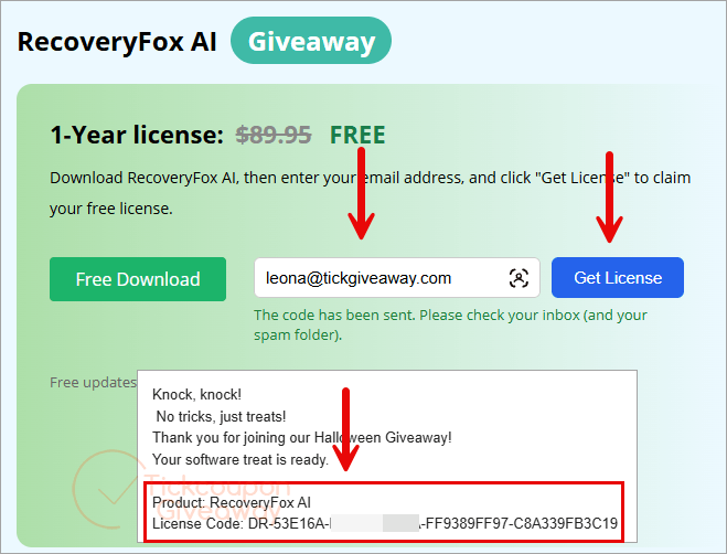 get recoveryfox ai code